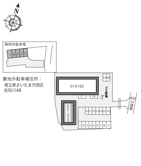 ★手数料０円★さいたま市西区佐知川　月極駐車場（LP）